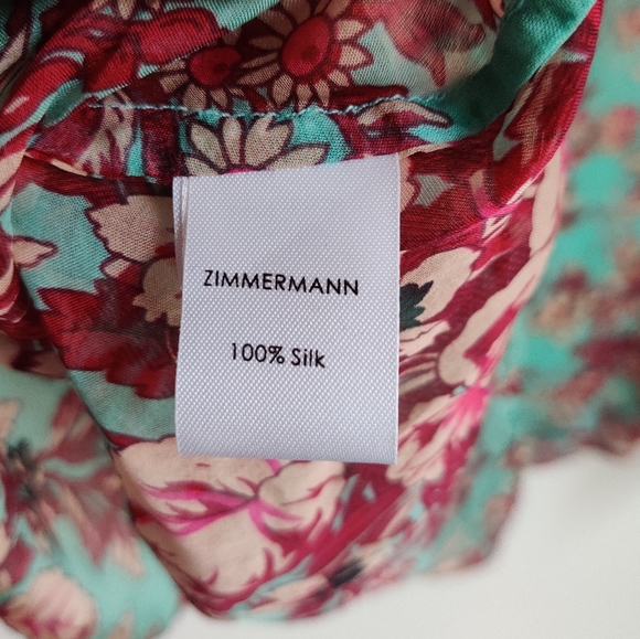 Zimmerman Floral Silk Top New Without Tags - Picture 8 of 13